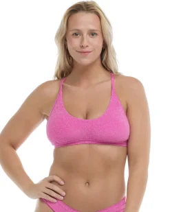 Alexa D, DD, E & F Cup Top - SPARKLE (Pink)