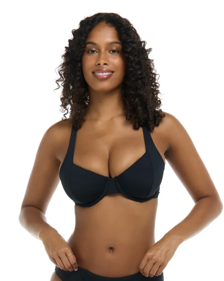 Maya D, DD, E & F Cup Top - BLACK LICORICE