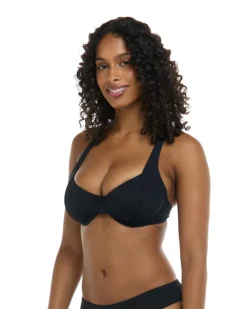 Maya D, DD, E & F Cup Top - BLACK LICORICE